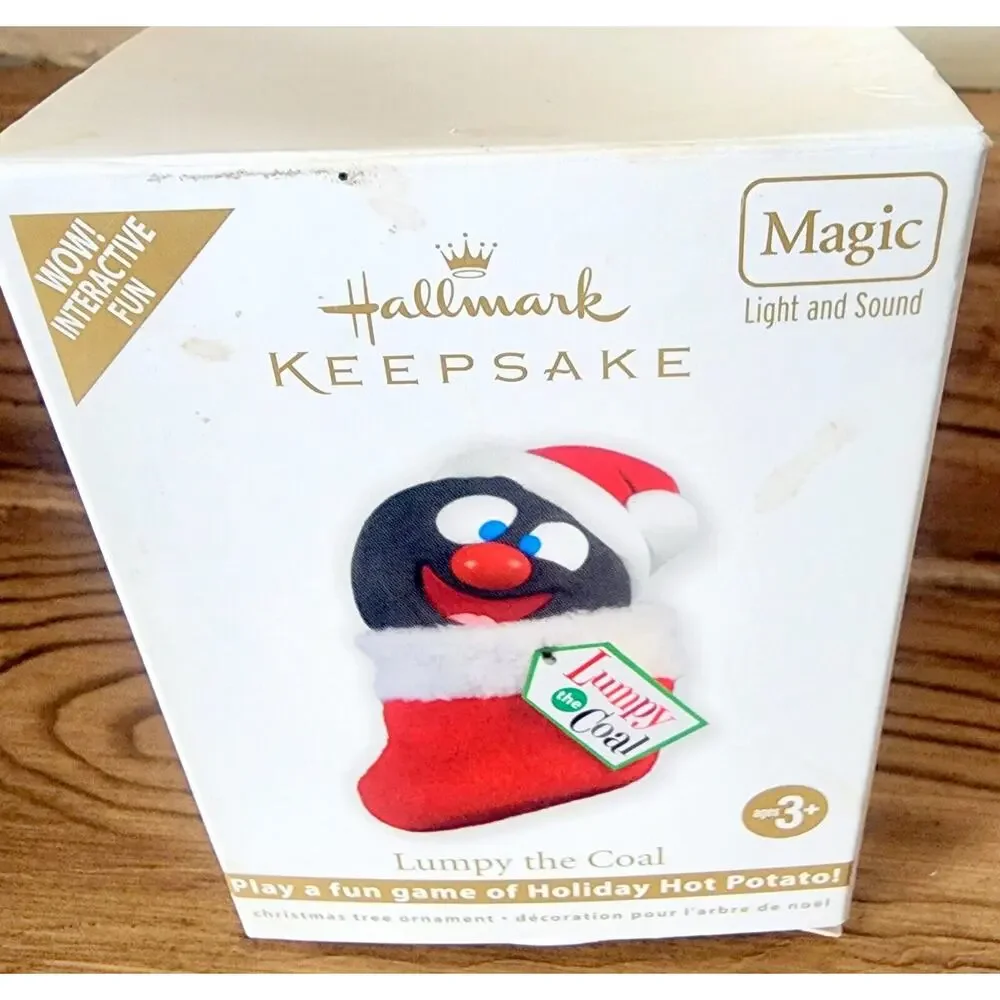 Hallmark Keepsake “Lumpy The Coal” Christmas Tree Ornament Interactive NOS 2011